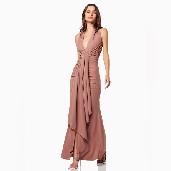 Elliatt Zephyrs Halterneck Gown in Tan, NWT, Small - Picture 4 of 6
